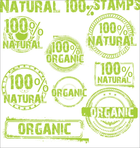 stock vector Natural - grunge stamps