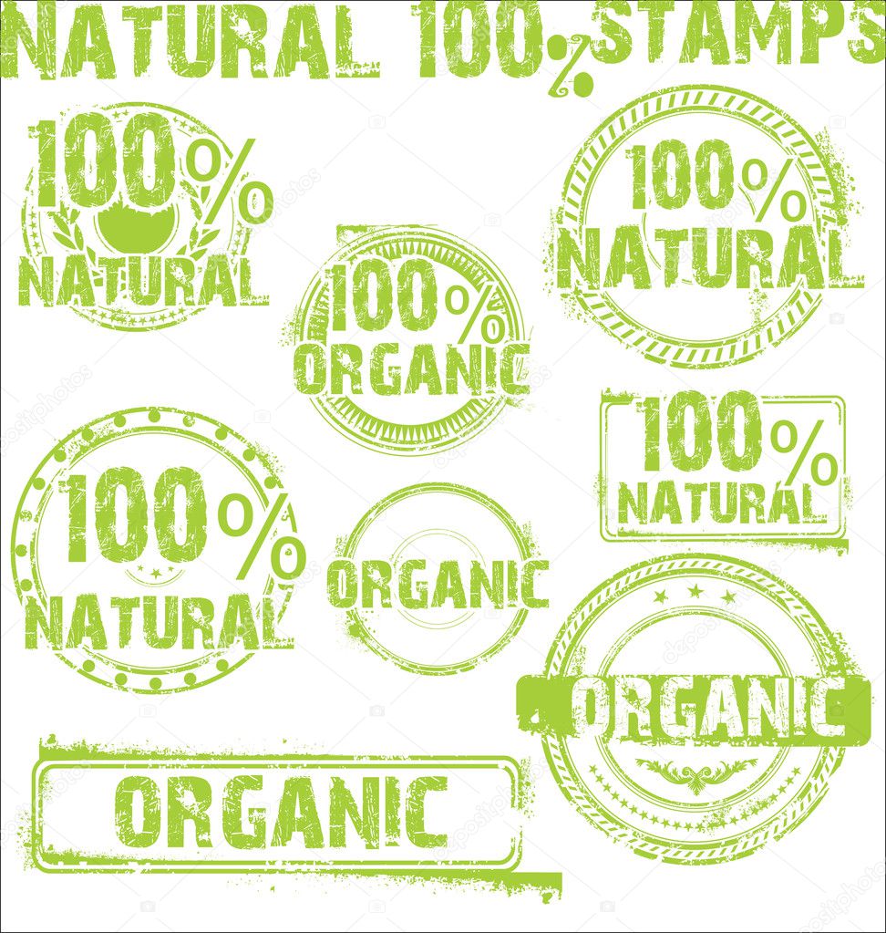 Natural - grunge stamps