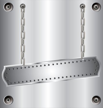 Metal background with chain clipart
