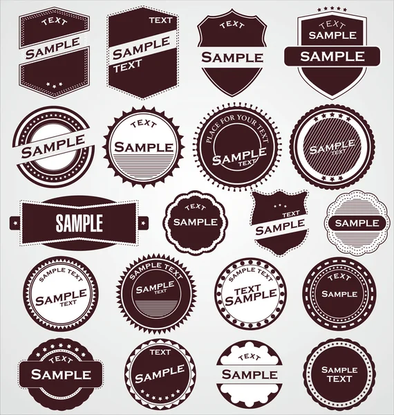 Étiquettes au design rétro — Image vectorielle