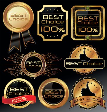 Best choice elegant labels clipart