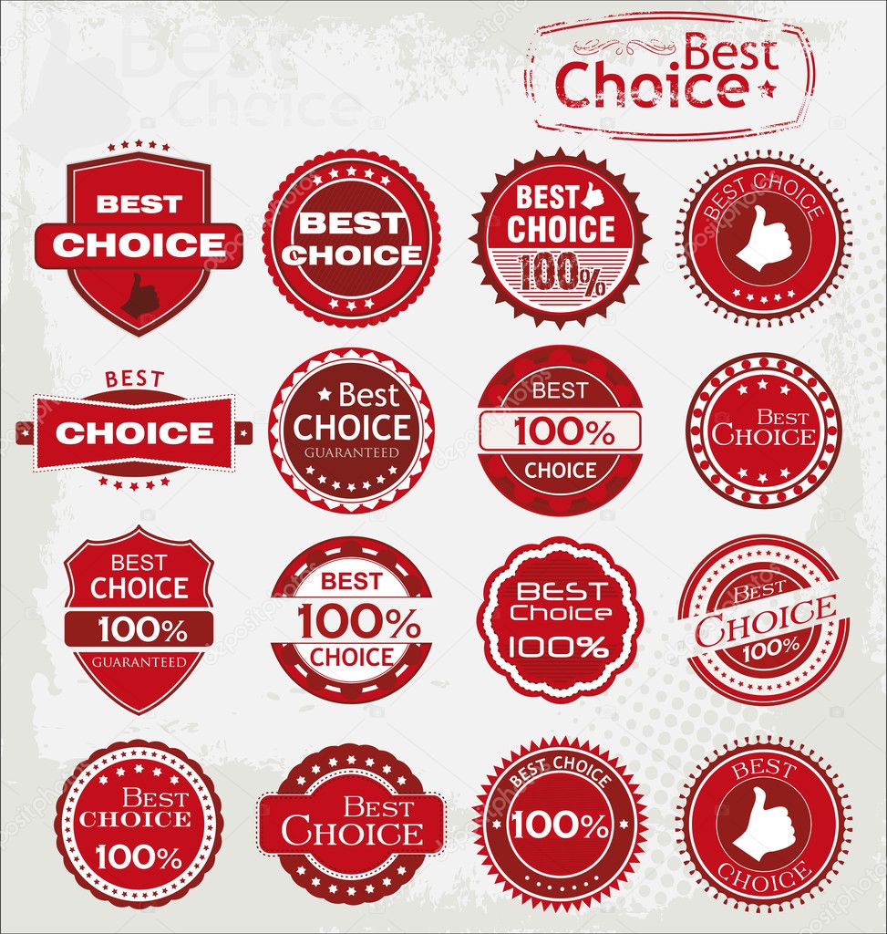 Vector set of best choice icons
