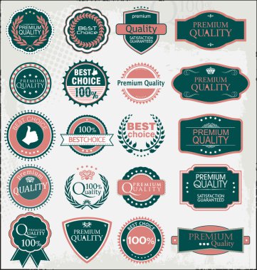 Retro Quality Labels clipart