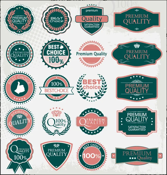 Labels de qualité rétro — Image vectorielle