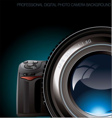 Professional digital photo camera background clipart