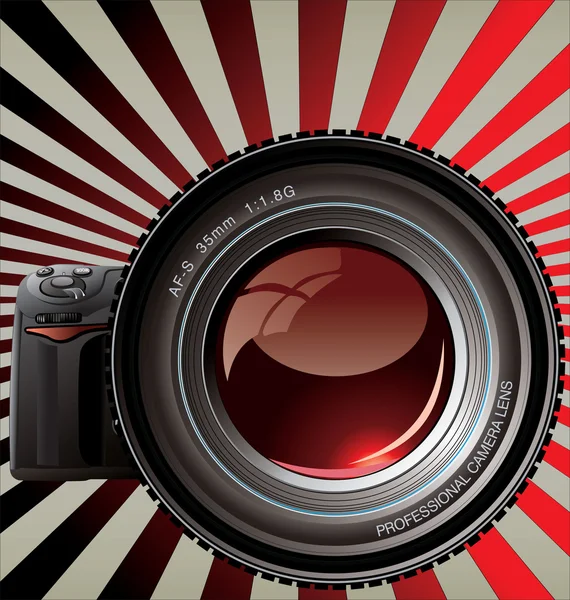 Профессиональная камера - Ретро фон — стоковый вектор