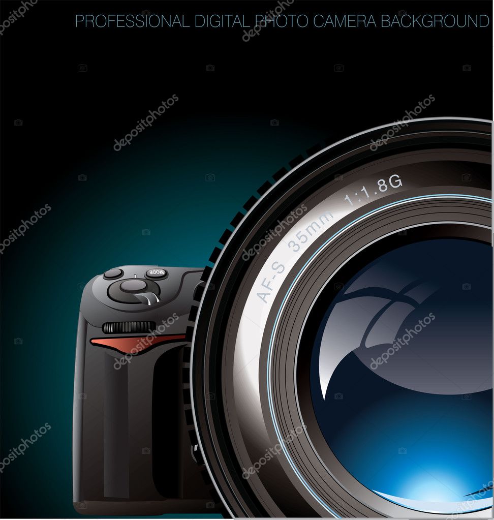 Professional digital photo camera background Stock Illustration by ...