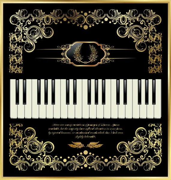 Tastiera per pianoforte vettoriale — Vettoriale Stock