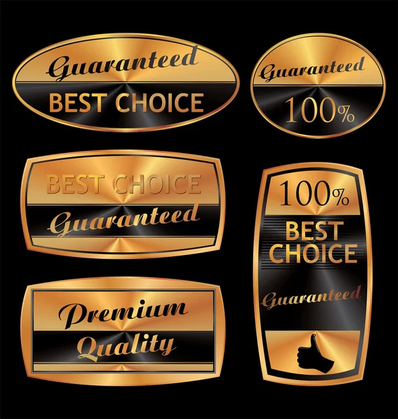 Best choice golden labels — Stock Vector