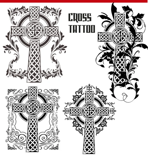 Cross Tattoo — Stock Vector