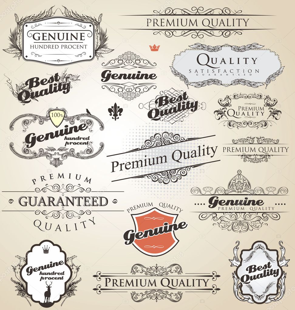 Premium Quality and Satisfaction Guarantee vintage Label