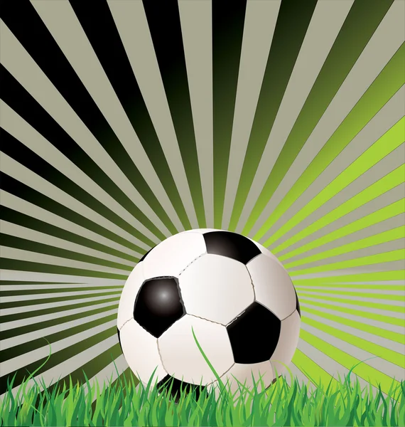 Soccer ball (football) on retro background — Stock Vector