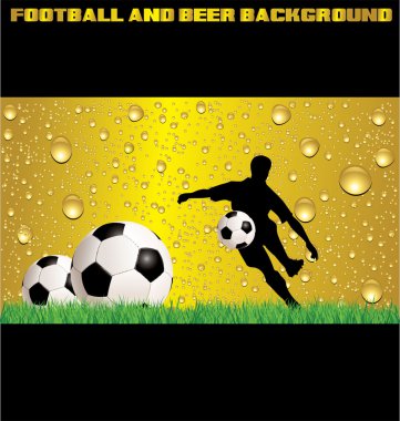 Football and beer background clipart