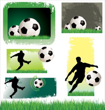 Soccer Banner set clipart