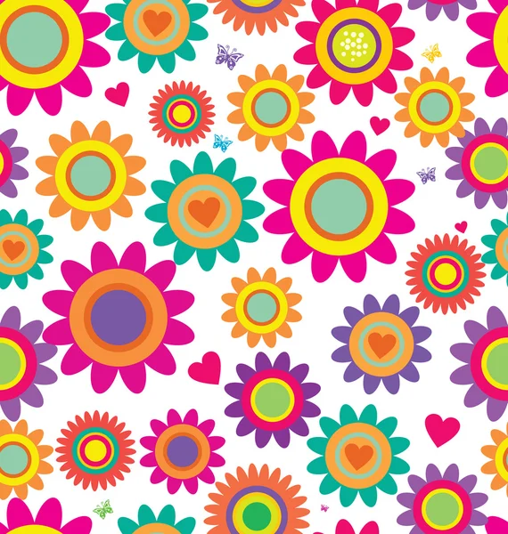 Mignon fond floral sans couture — Image vectorielle