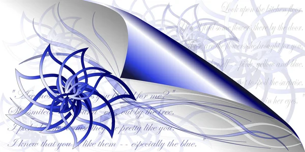 Fleurs bleues poésie — Image vectorielle
