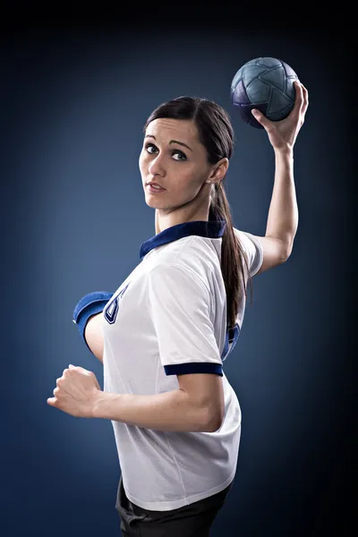 Hentbol kız — Stok fotoğraf