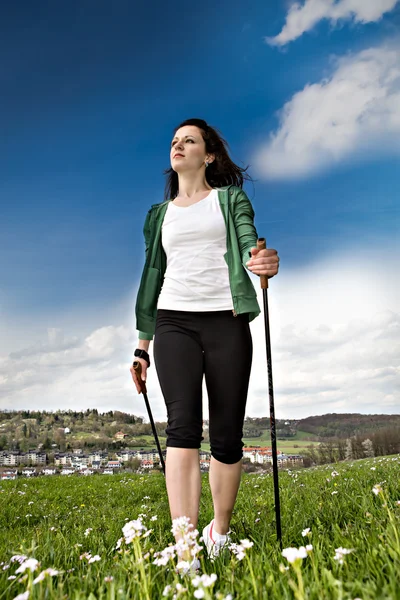 Nordic walking — Stock Photo, Image