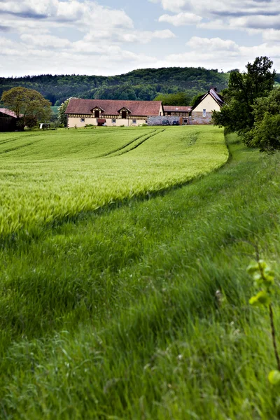 Ländliche landschaft bei coburg — Stockfoto