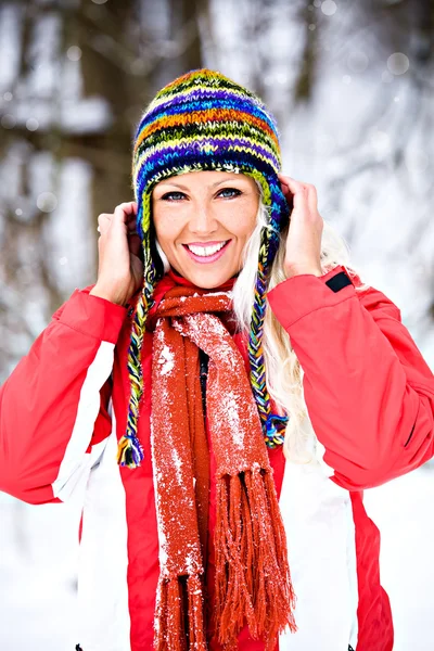 Zima portret kobiety — Zdjęcie stockowe