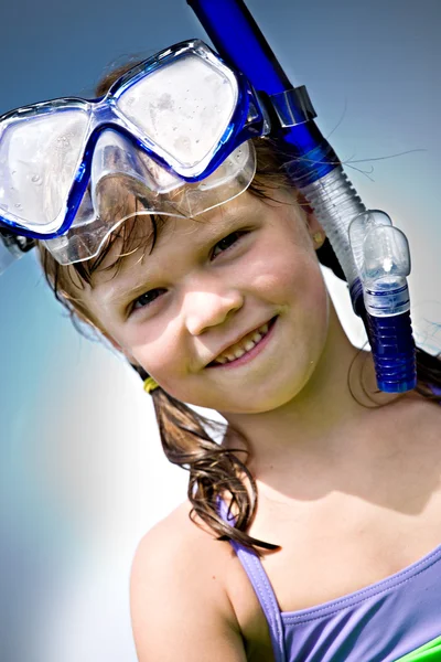 Snorkeling girl — Stock Photo, Image