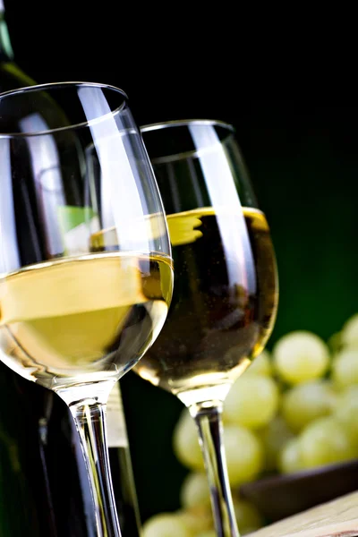 stock image White wine and cheese