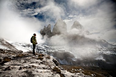 Hiking in Dolomite clipart