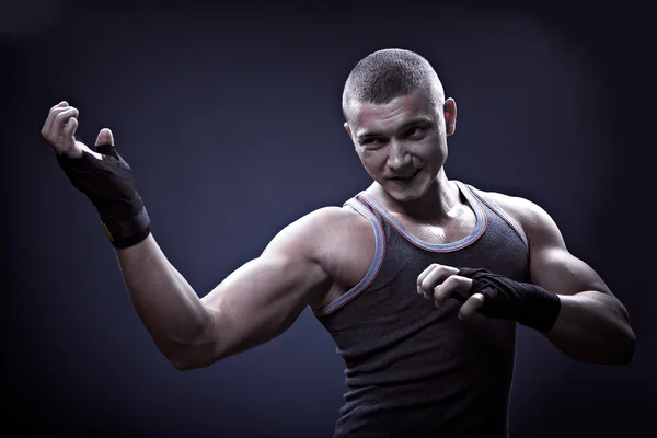 Egy fiatal bokszoló portréja — Stock Fotó