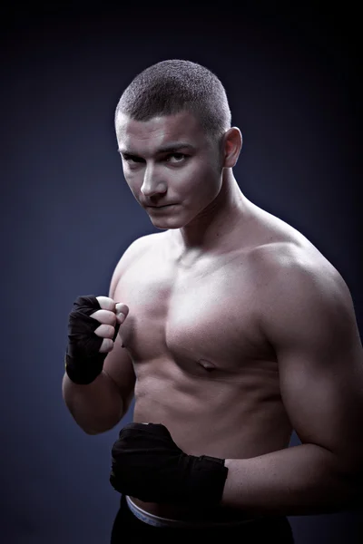 Egy fiatal bokszoló portréja — Stock Fotó