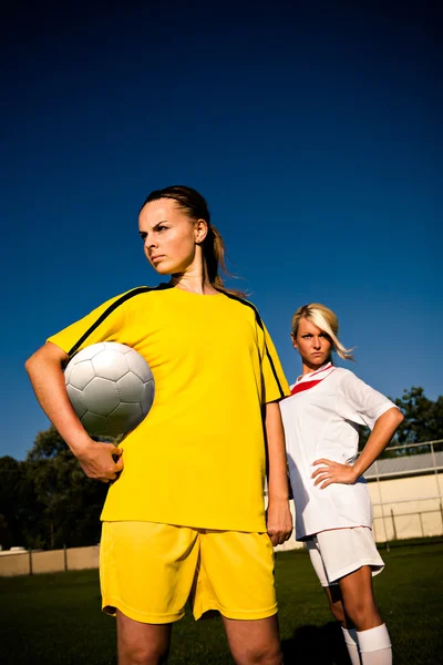Soccer girls — Stock Fotó