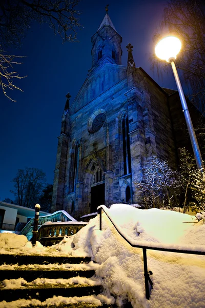 stock image Coburg at night