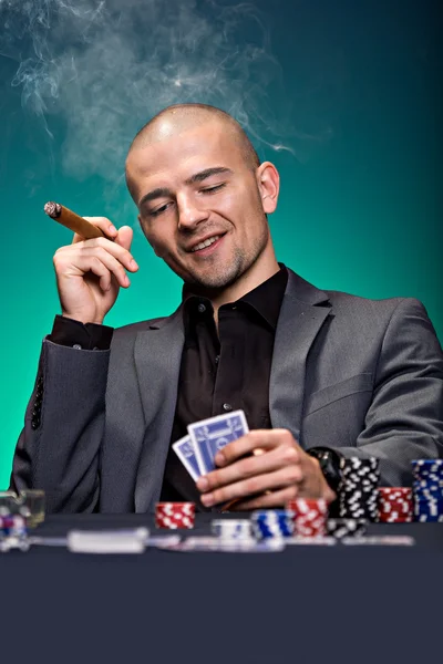 Poker oyuncusu — Stok fotoğraf