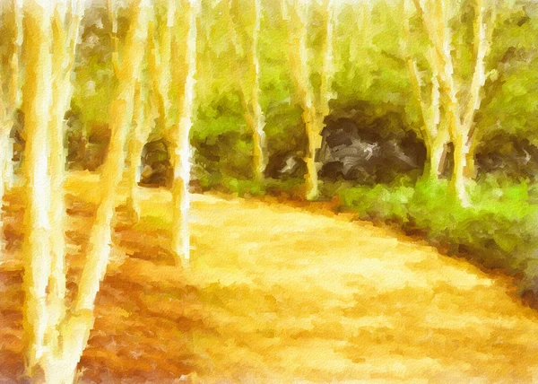 Malarstwo leśnych — Zdjęcie stockowe
