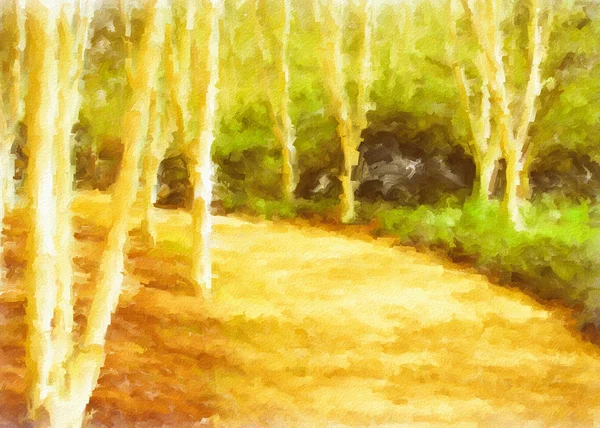 Woodland painting — Stock Photo, Image