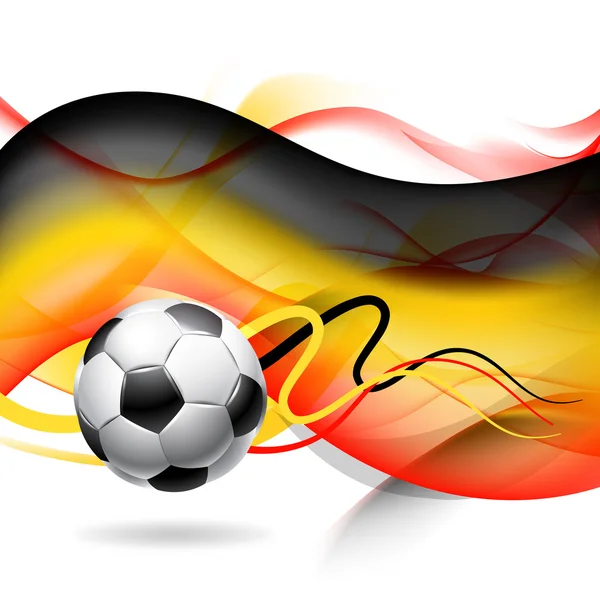 En fotboll boll och Tyskland flagga — Stock vektor