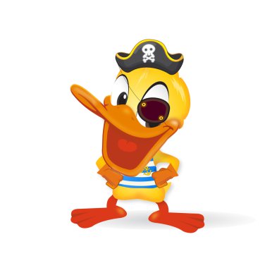 Duck - Pirat Illustration clipart