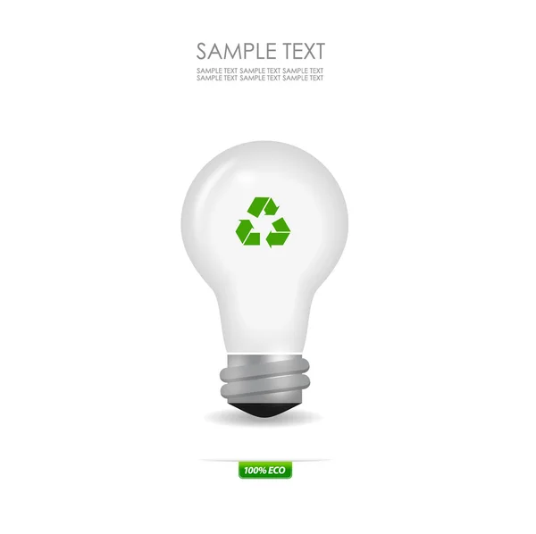 Green light - eco concept — Stockvector