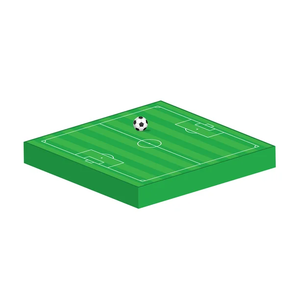 Fußball 3D Illustration und Symbole für den Sport — Stockvektor