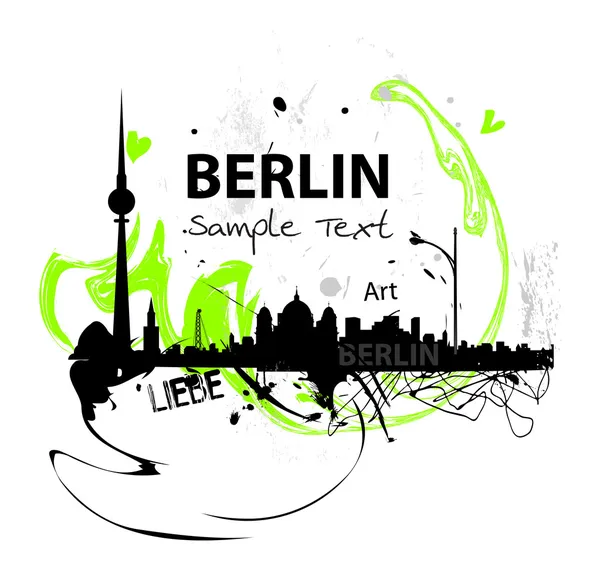 Art skyline von berlin — Stockvektor