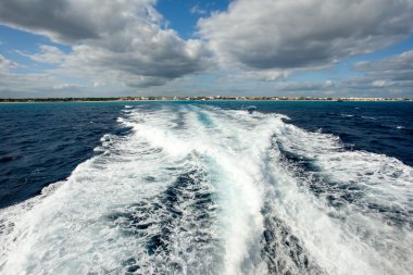 Playa del Carmen coastline clipart