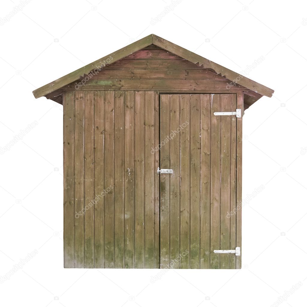 Rusty wooden shed