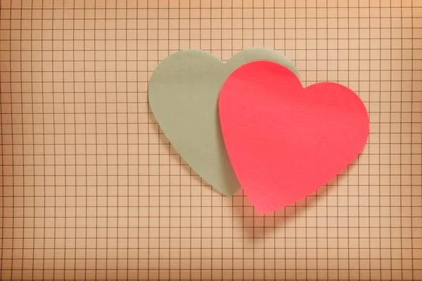 Sevgililer için kağıt Kalpler — Stok fotoğraf