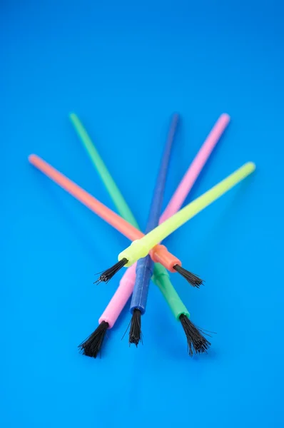 Färgglada penslar — Stockfoto