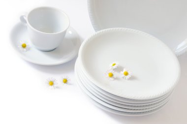 Beyaz dishware