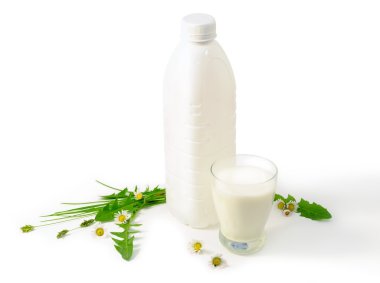 Glass with milk clipart