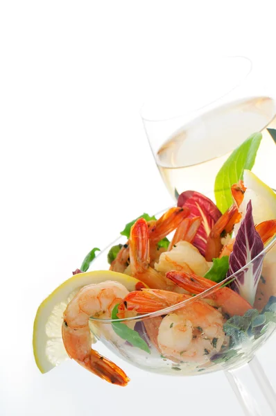Salad of shrimps — Stock Photo, Image