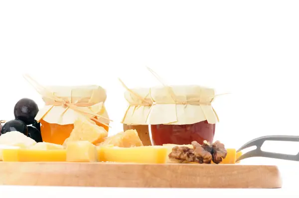 Käse und Marmelade — Stockfoto