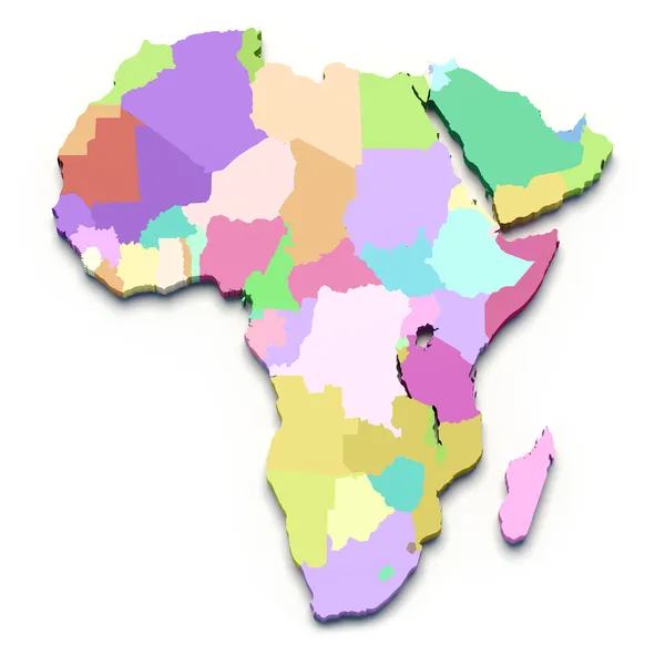 Mapa Afriky — Stock fotografie