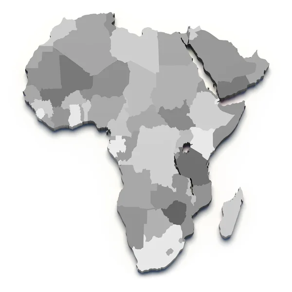 Mapa Afryki — Zdjęcie stockowe