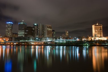 Brisbane City At Night - Queensland - Australia clipart